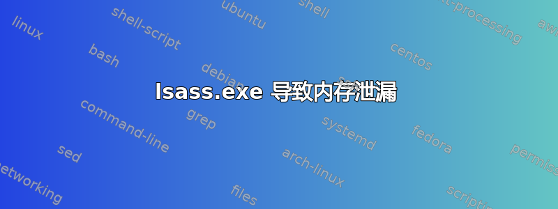 lsass.exe 导致内存泄漏