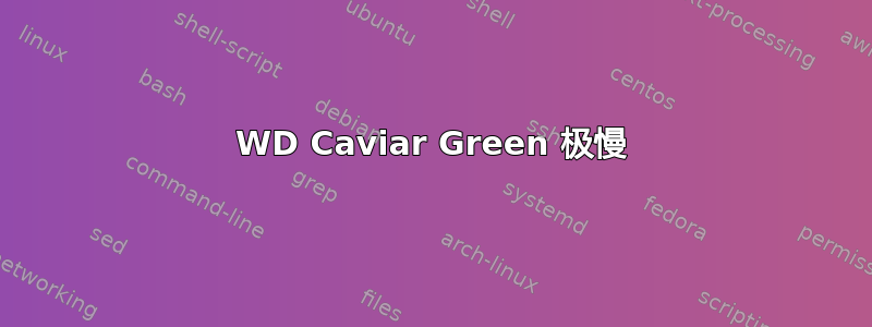 WD Caviar Green 极慢