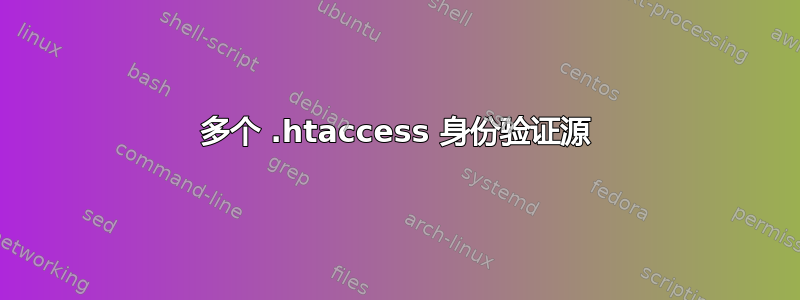 多个 .htaccess 身份验证源