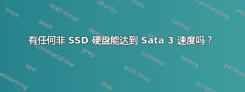 有任何非 SSD 硬盘能达到 Sata 3 速度吗？