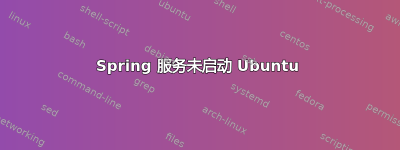 Spring 服务未启动 Ubuntu