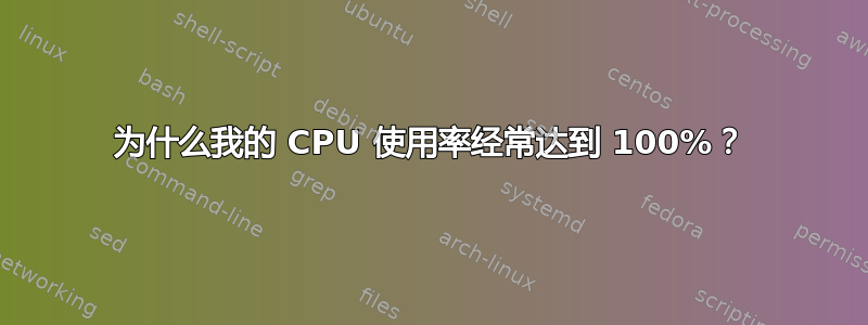 为什么我的 CPU 使用率经常达到 100%？