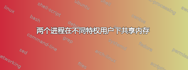 两个进程在不同特权用户下共享内存