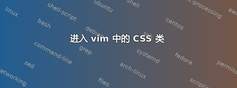 进入 vim 中的 CSS 类