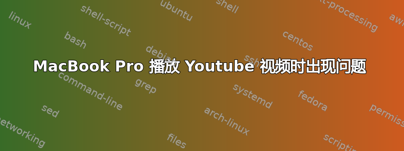 MacBook Pro 播放 Youtube 视频时出现问题