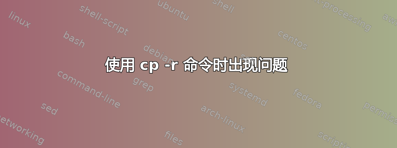 使用 cp -r 命令时出现问题