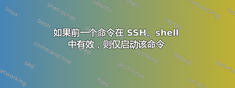 如果前一个命令在 SSH、shell 中有效，则仅启动该命令