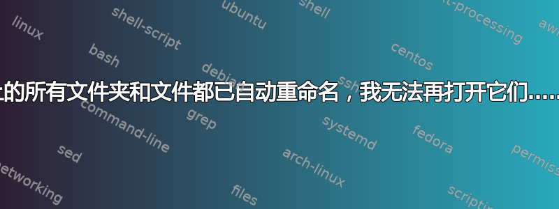 我的闪存驱动器上的所有文件夹和文件都已自动重命名，我无法再打开它们……我需要这些文件