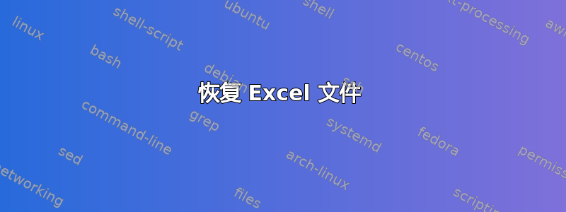 恢复 Excel 文件