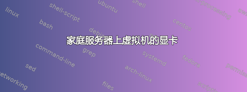 家庭服务器上虚拟机的显卡