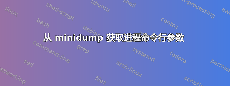 从 minidump 获取进程命令行参数