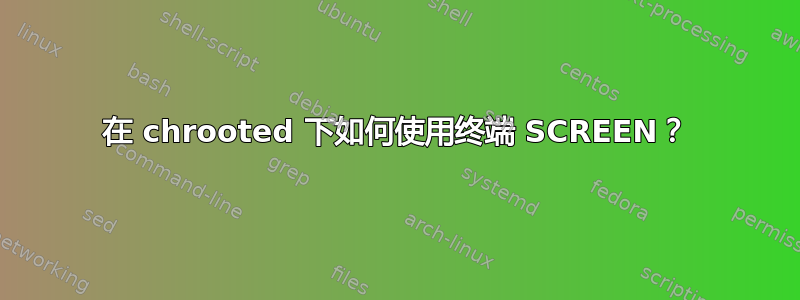 在 chrooted 下如何使用终端 SCREEN？