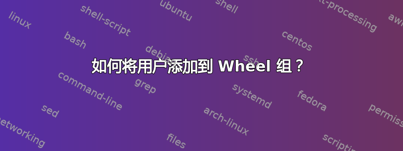 如何将用户添加到 Wheel 组？