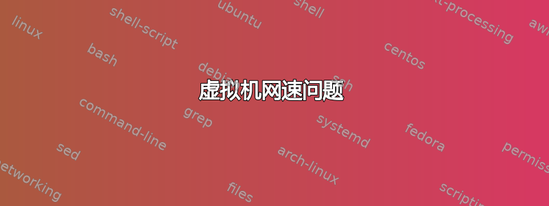 虚拟机网速问题