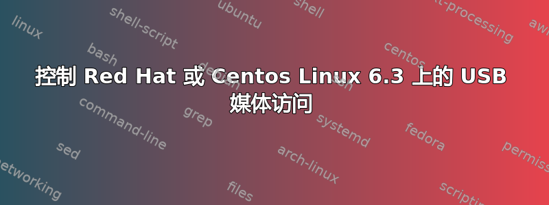 控制 Red Hat 或 Centos Linux 6.3 上的 USB 媒体访问