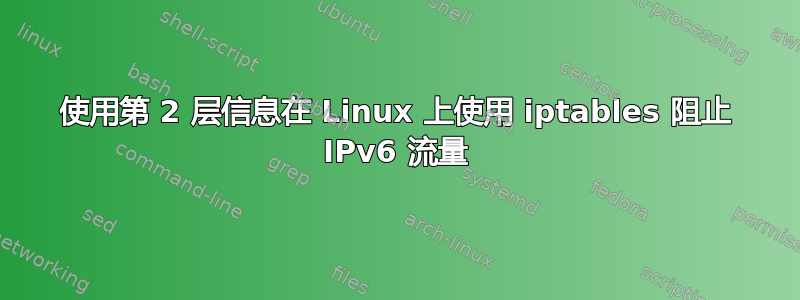 使用第 2 层信息在 Linux 上使用 iptables 阻止 IPv6 流量