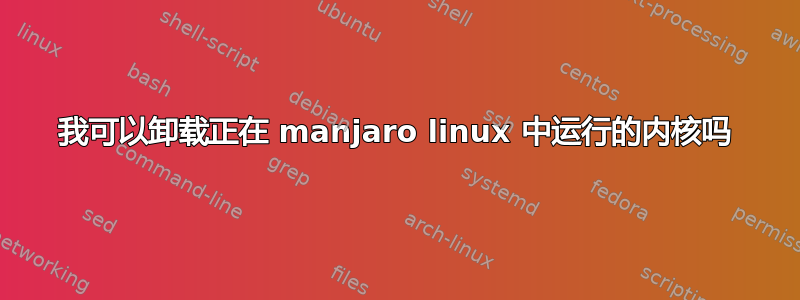 我可以卸载正在 manjaro linux 中运行的内核吗