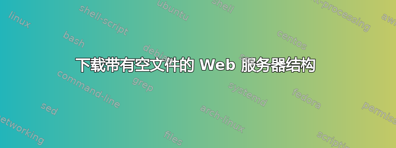 下载带有空文件的 Web 服务器结构