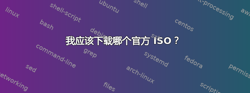 我应该下载哪个官方 ISO？