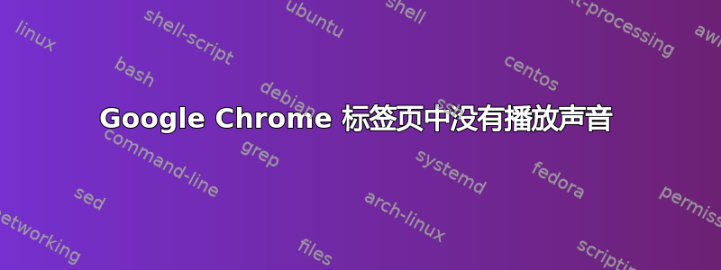 Google Chrome 标签页中没有播放声音