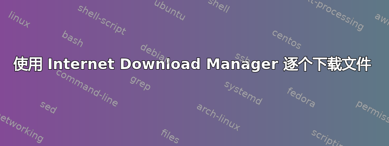 使用 Internet Download Manager 逐个下载文件