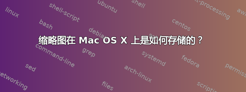 缩略图在 Mac OS X 上是如何存储的？