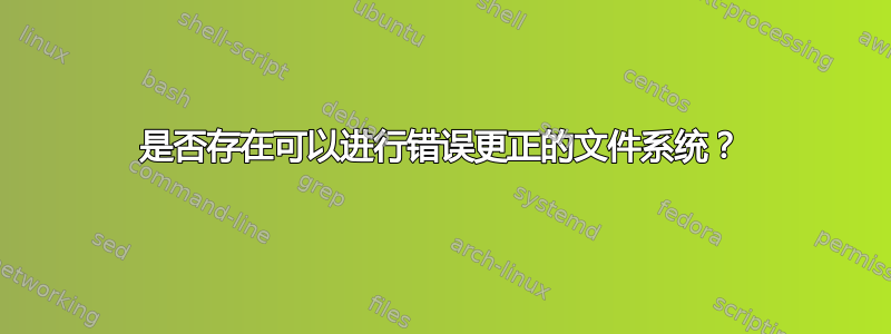 是否存在可以进行错误更正的文件系统？