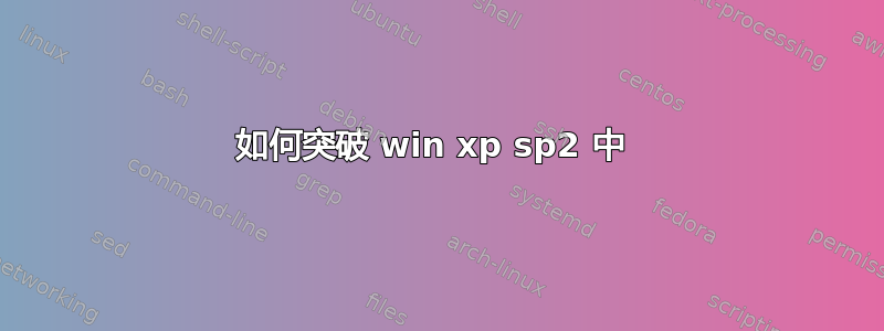 如何突破 win xp sp2 中 