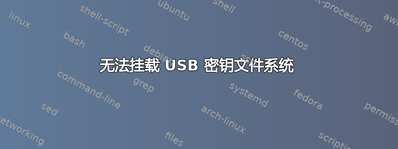 无法挂载 USB 密钥文件系统