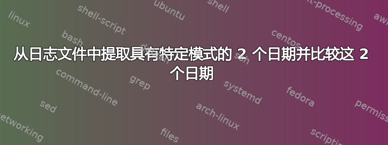 从日志文件中提取具有特定模式的 2 个日期并比较这 2 个日期