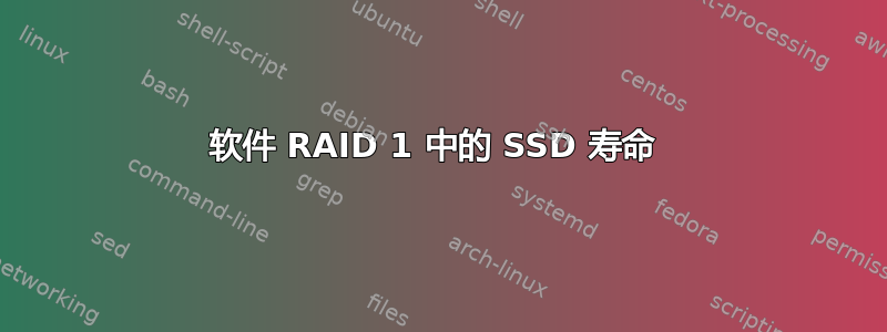 软件 RAID 1 中的 SSD 寿命 