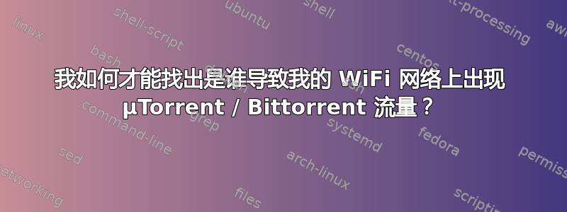 我如何才能找出是谁导致我的 WiFi 网络上出现 µTorrent / Bittorrent 流量？