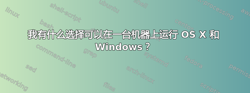 我有什么选择可以在一台机器上运行 OS X 和 Windows？