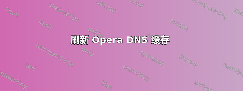 刷新 Opera DNS 缓存