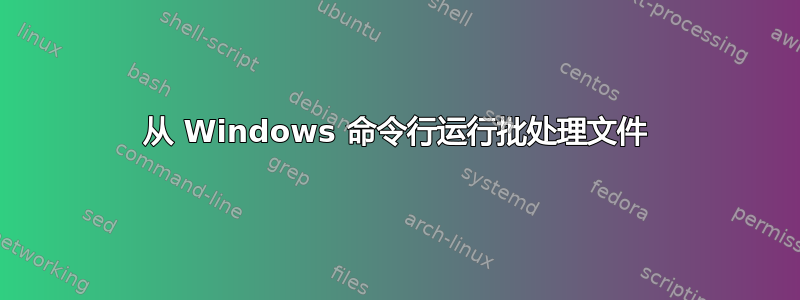 从 Windows 命令行运行批处理文件