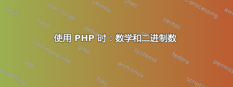 使用 PHP 时：数学和二进制数