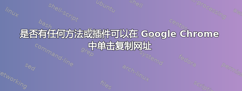 是否有任何方法或插件可以在 Google Chrome 中单击复制网址