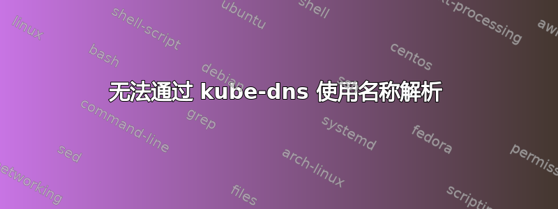 无法通过 kube-dns 使用名称解析