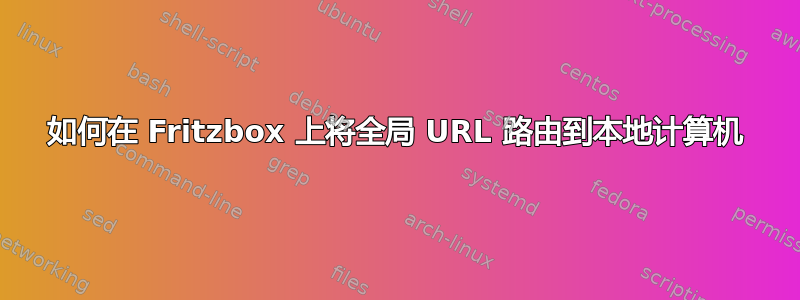 如何在 Fritzbox 上将全局 URL 路由到本地计算机