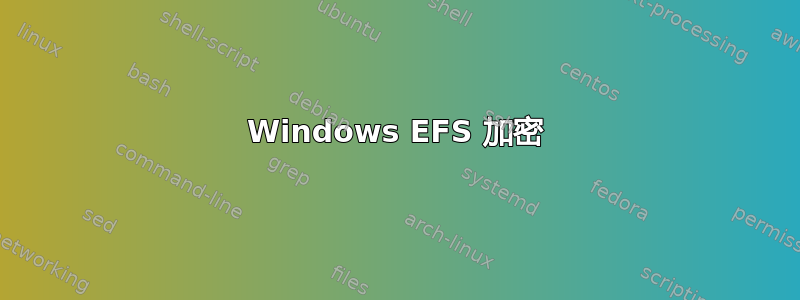 Windows EFS 加密