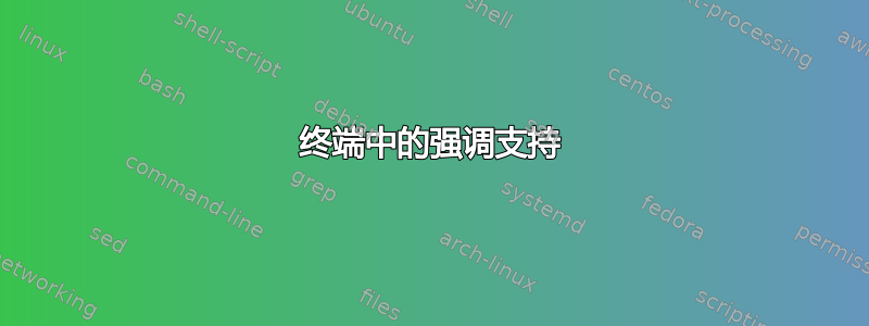 终端中的强调支持