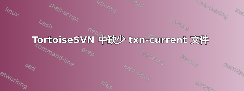 TortoiseSVN 中缺少 txn-current 文件