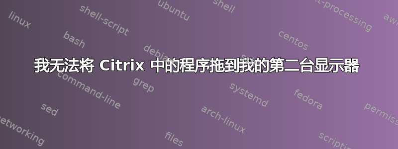 我无法将 Citrix 中的程序拖到我的第二台显示器