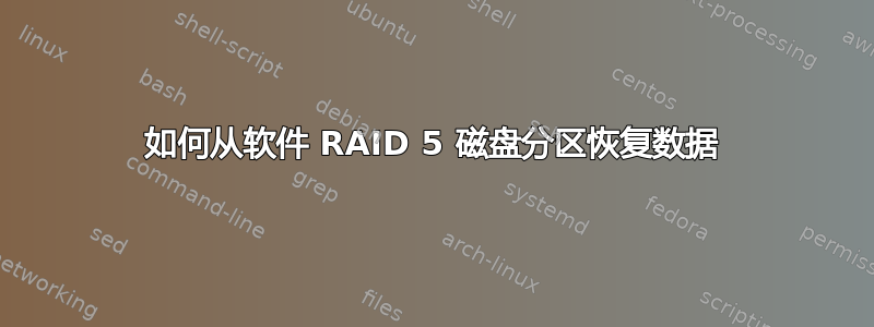 如何从软件 RAID 5 磁盘分区恢复数据