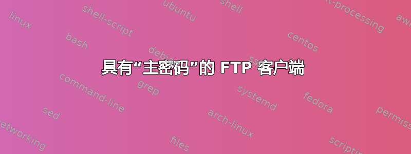 具有“主密码”的 FTP 客户端