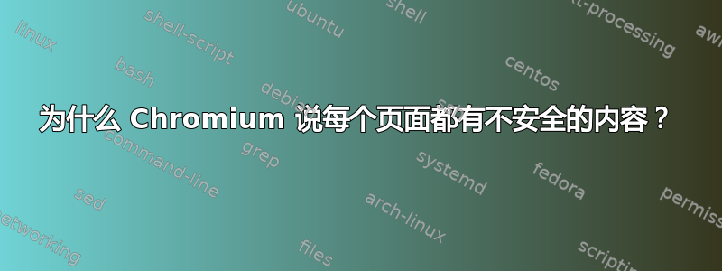 为什么 Chromium 说每个页面都有不安全的内容？