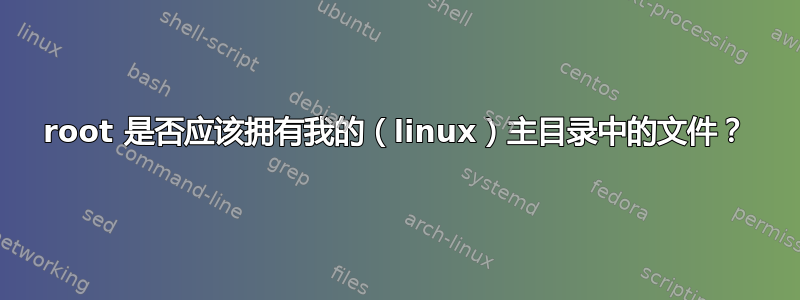 root 是否应该拥有我的（linux）主目录中的文件？