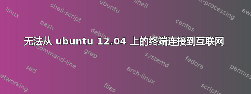 无法从 ubuntu 12.04 上的终端连接到互联网