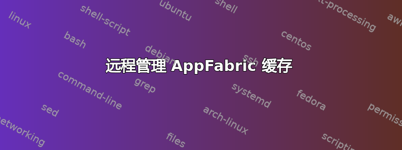 远程管理 AppFabric 缓存