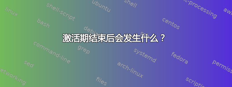 激活期结束后会发生什么？